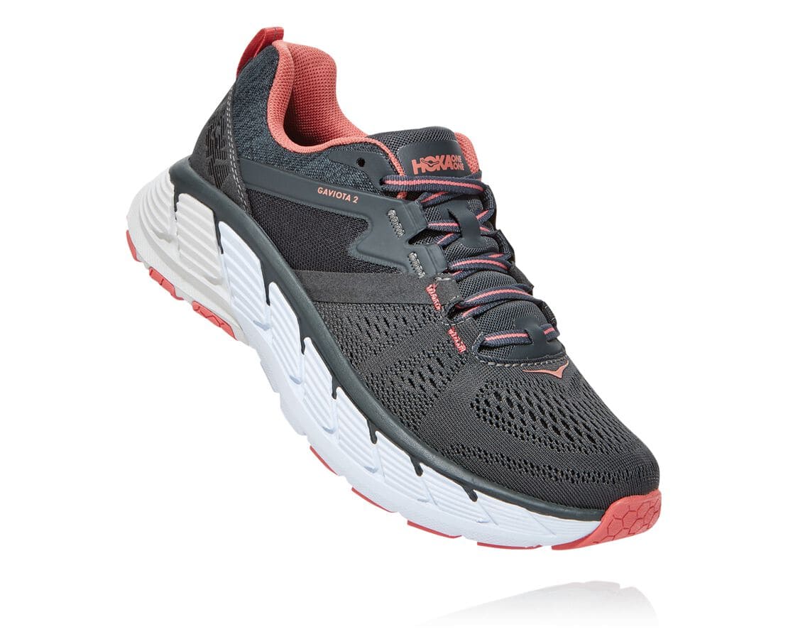 Hoka One One Gaviota 2 Philippines - Women's Stability Running Shoes - Dark Grey / Brown | PG1095367